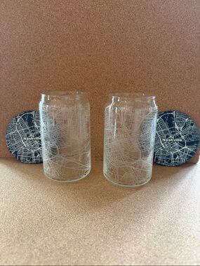 16 oz Or Something Nashville beer can glasses and coasters